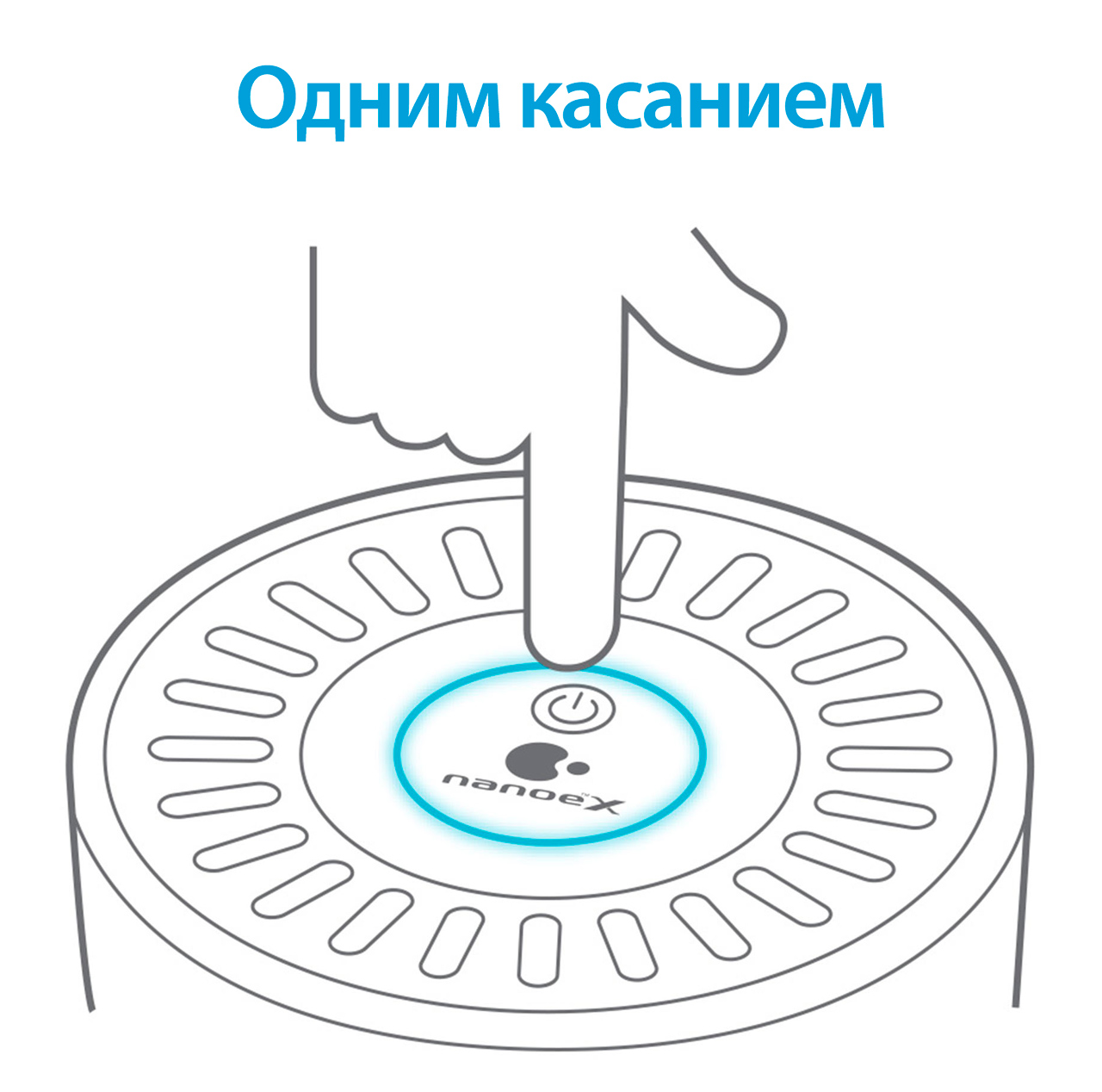 Портативный генератор nanoe™X Panasonic F-GPT01, Простое управление Портативный генератор nanoe™X Panasonic F-GPT01R-K